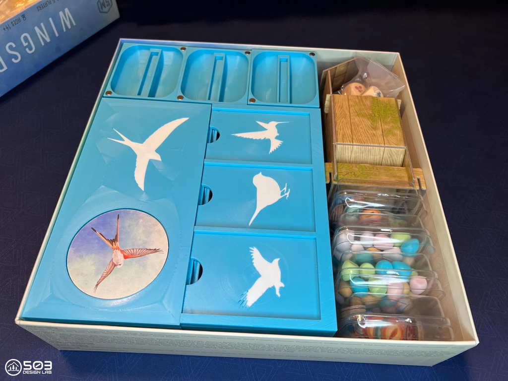 Wingspan Resource Tray Organizer and Storage Magnetic Lid