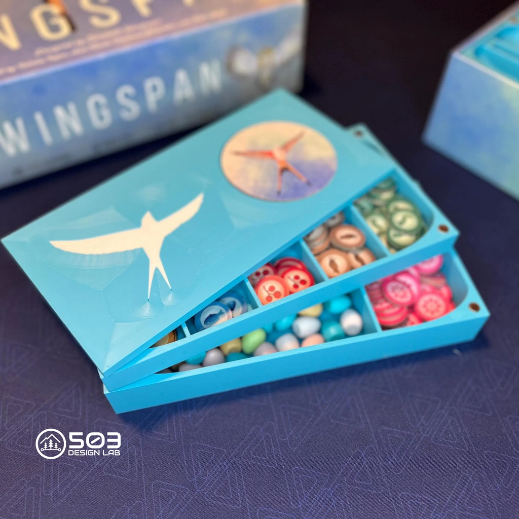 Wingspan Resource Tray Organizer and Storage Magnetic Lid