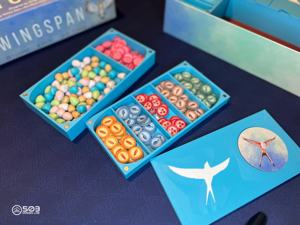 Wingspan Resource Tray Organizer and Storage Magnetic Lid