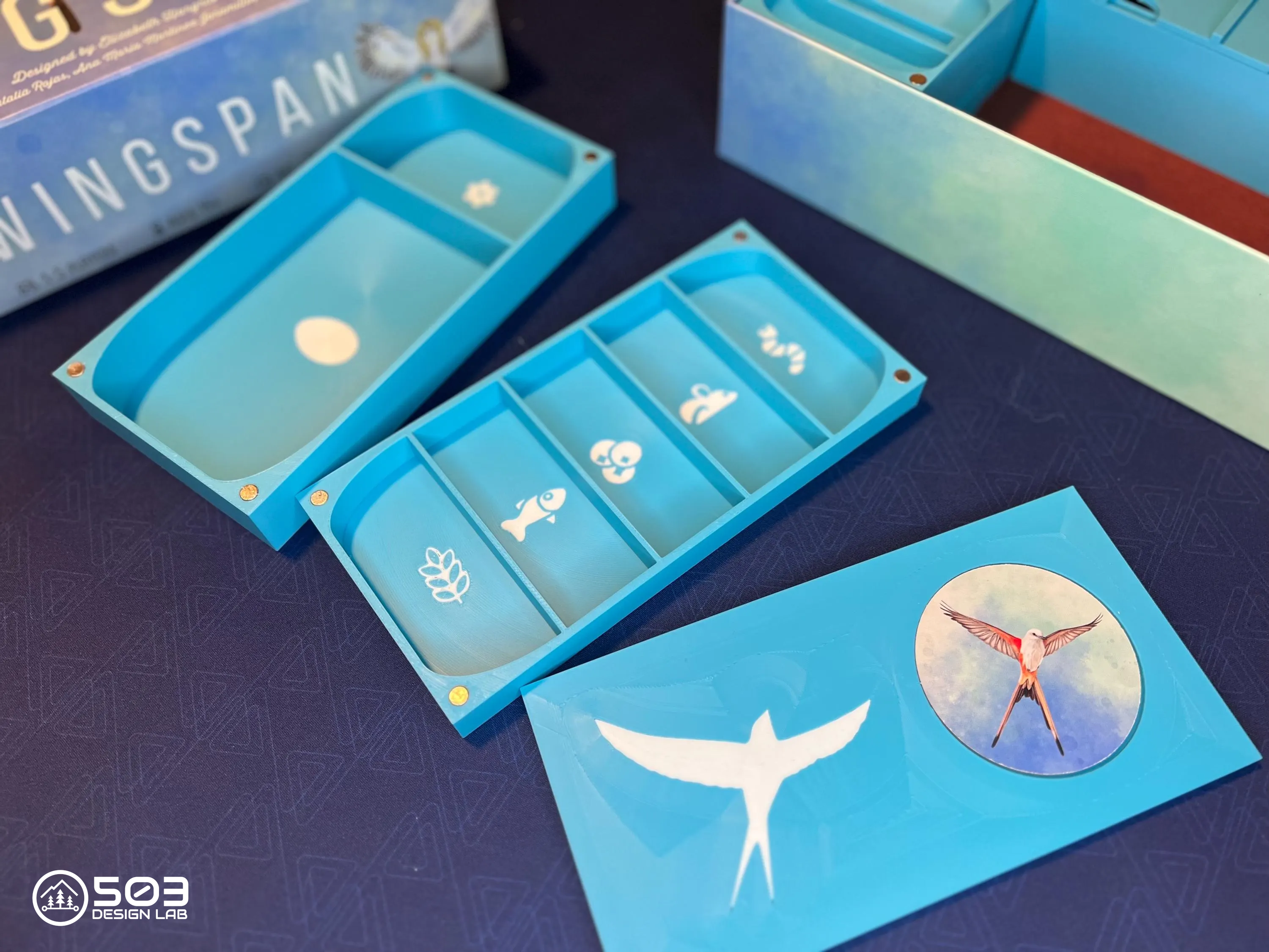 Wingspan Resource Tray Organizer and Storage Magnetic Lid