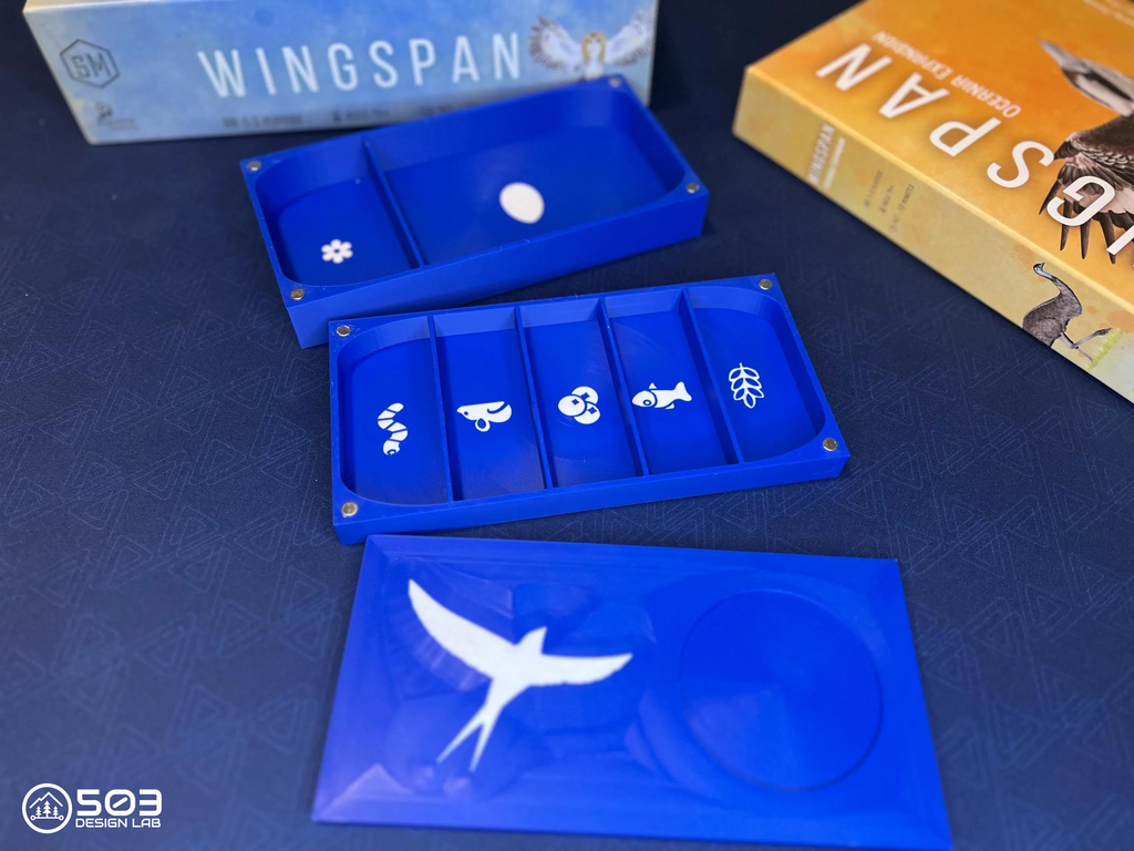 Wingspan Resource Tray Organizer and Storage Magnetic Lid