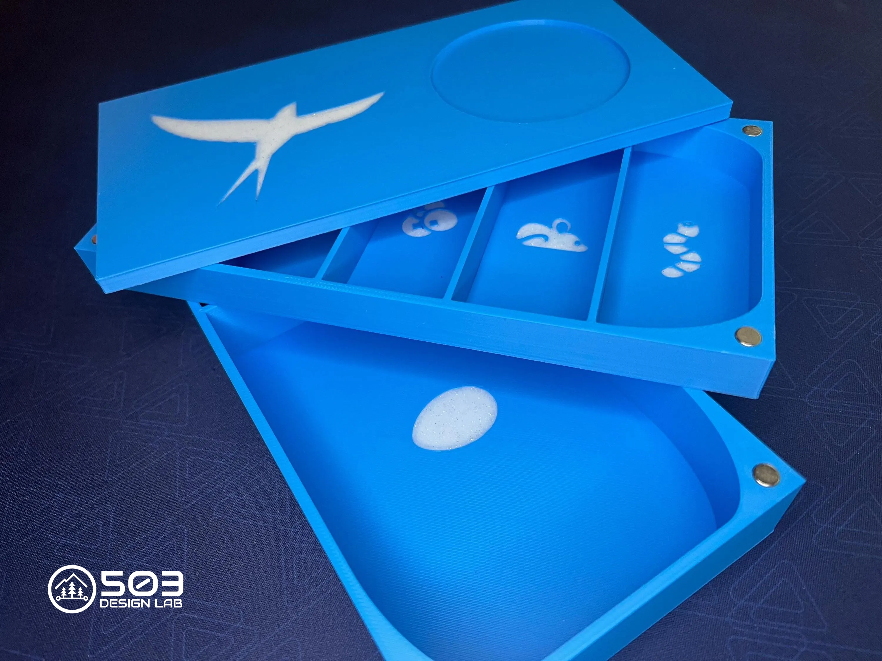 Wingspan Resource Tray Organizer and Storage Magnetic Lid